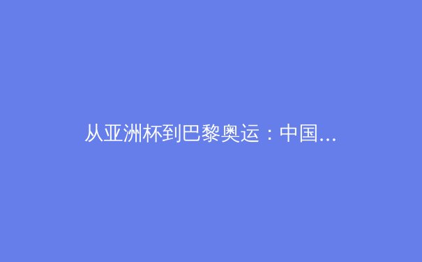 从亚洲杯到巴黎奥运：中国体育产业的结构性变革与未来挑战 - 3